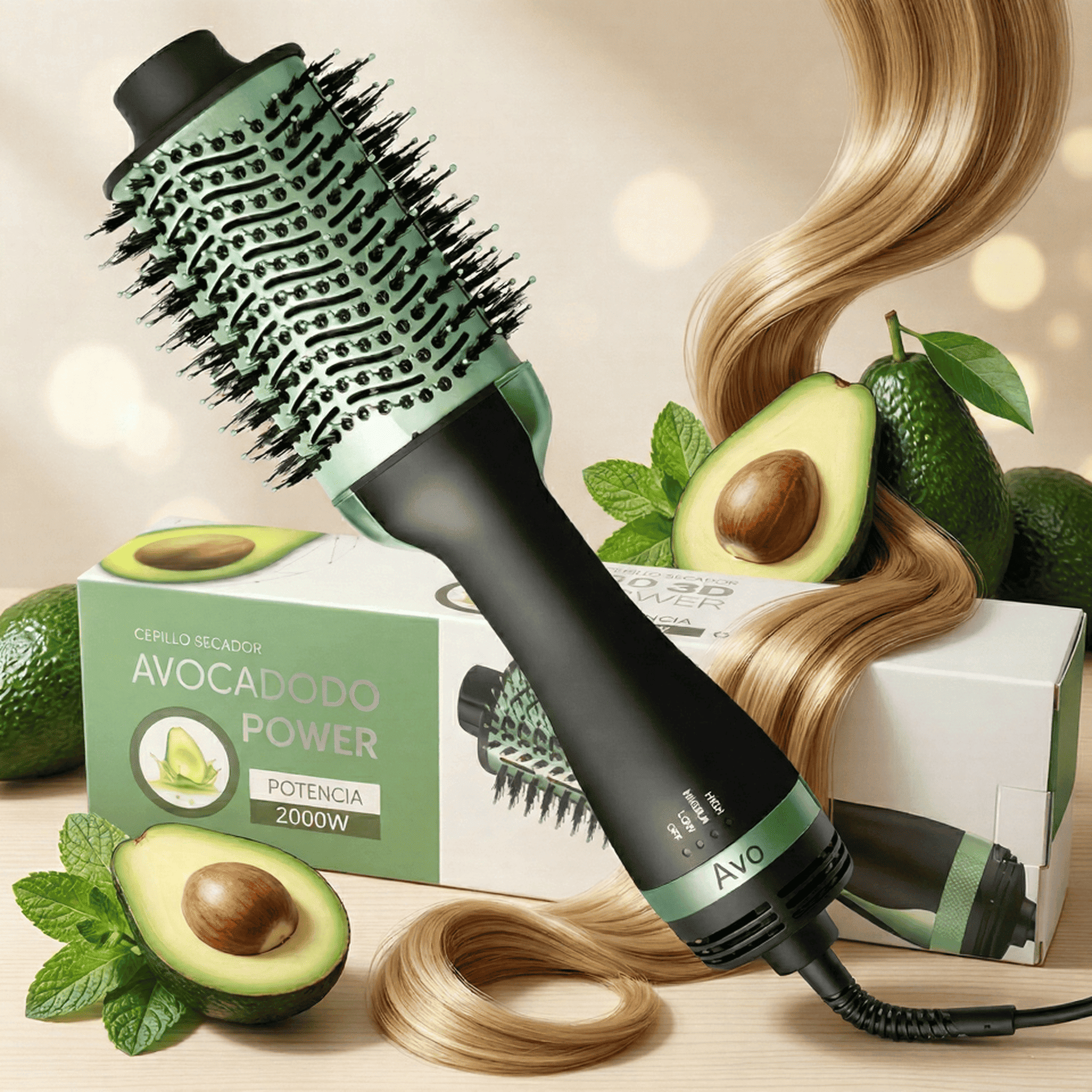 SilkGloss®: Cepillo Secador Aguacate